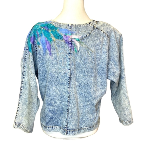 Painted Denim Blouse - Picture 4 of 6